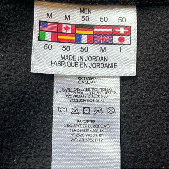 Spyder Men's Black and Gray Vest Full Zip Blue Trim Size Medium - Picture 7 of 9